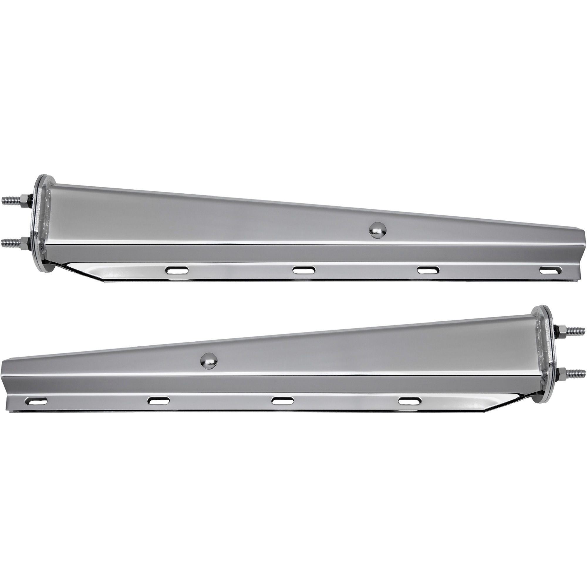Roadmaster Stainless Steel Spring Load Semi-Truck Mud Flap Hangers with Bolt Center, 1 Pair, Model# 0646-SL